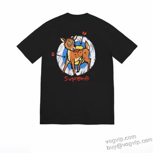 抜群の雰囲気が作れる! シュプリームスーパーコピー 激安 Supreme Deer tee 2024 半袖Tシャツ しわになりにくい 2色可選