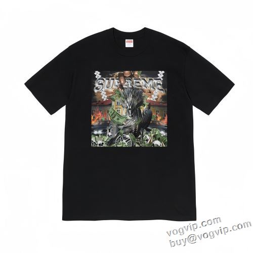 高評価の人気品 SUPREME Dragon Tee 2024 シュプリーム 半袖Tシャツ ブランド コピー 吸汗 速乾 カジュアル 涼しい 快適