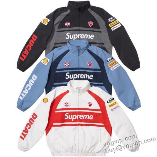 人気商品登場 SUPREME DUCATI TRACK JACKET 2024 ブルゾン 軽量ジャケット シュプリームブランド 偽物 通販 3色可選