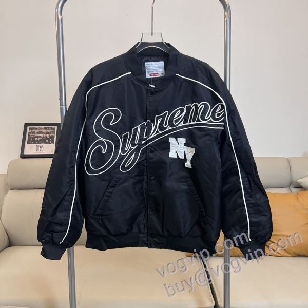 特別人気感謝SALE　Supreme Contrast Script Jacket 厳しい寒さに耐える 2024 中わたジャケット ブルゾン シュプリームブランド 偽物 通販