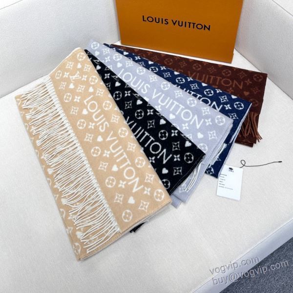 先行販売 ルイ ヴィトン ブランドスーパーコピー 2024秋冬新作 LOUIS VUITTON マフラー 5色可選