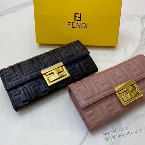 デザイン性の高い フェンディ FENDIブランドコピー 2024お買い得高品質 財布 長財布 2色可選