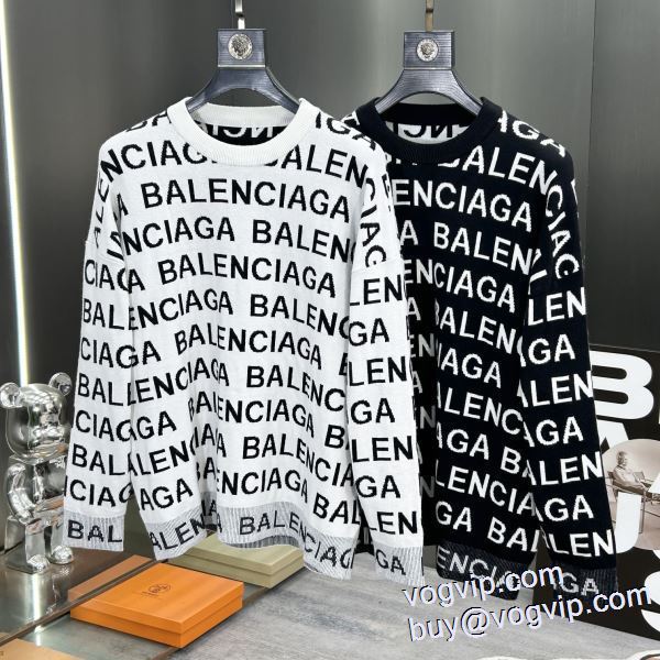 BALENCIAGAスーパーコピー 激安通販サイト バレンシアガ 2024大注目 ニットウェア 2色可選 落ち着いた感覚 幅広いジャンル