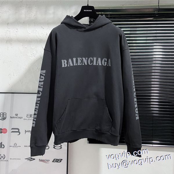 バレンシアガ パーカー トリコロール使い 上品上質 BALENCIAGA日本人気スーパーコピーブランド 2024定番人気