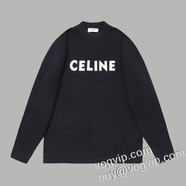 セリーヌ CELINE ブランド 偽物 通販 抜群な楽チン感ある大定番 ロングシーズン着用できる程よい厚み セーター 4色可選 2024新作品