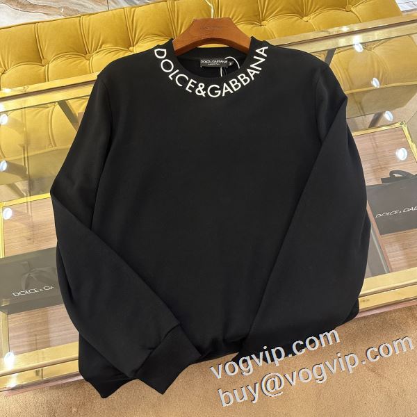 Dolce&Gabbana 偽物ブランド 限量販売 2024 しっかり暖かな感じ ドルチェ＆ガッバーナ プルオーバーパーカー 2色可選