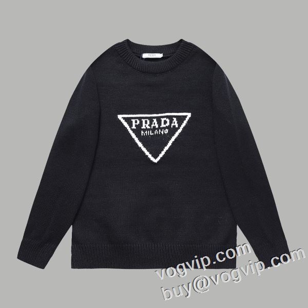 プラダ PRADA ブランド 偽物 通販 2024新作入荷品質保証 長袖 アウター 厚手 防寒着 保温 セーター 2色可選