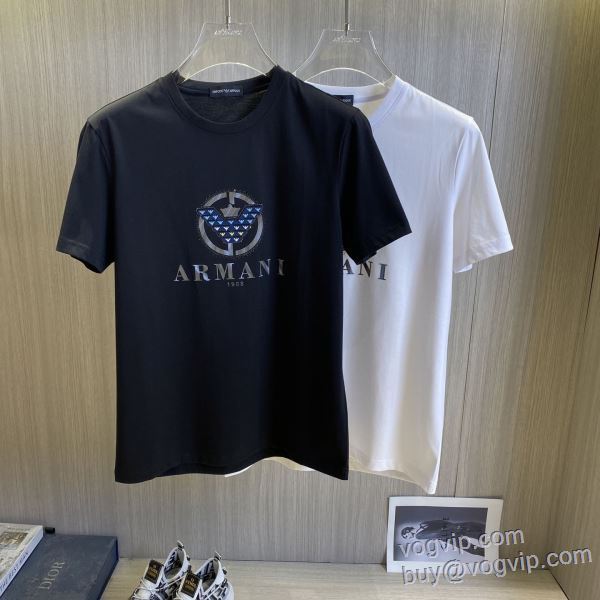 2025新商品！ アルマーニ スーパーコピー 人気販売中 2色可選 半袖Tシャツ