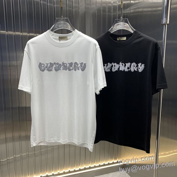 ★安心★追跡付 バーバリー BURBERRY 2025超激得新品 半袖Tシャツ 2色可選 人気スーパーコピーブランド