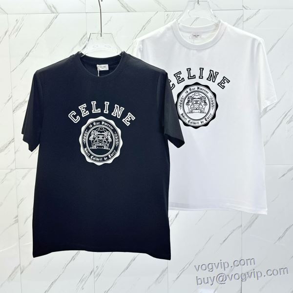 超激得品質保証 半袖Tシャツ セリーヌ CELINE 2025新商品！ 高品質なスーパーコピー商品 2色可選