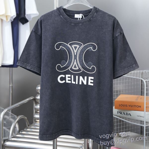 セリーヌ CELINE 2025新商品！ 半袖Tシャツ 3色可選 ブランドコピー 可愛く上品な雰囲気