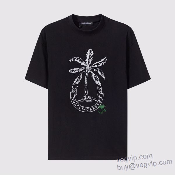 ドルチェ＆ガッバーナ Dolce&Gabbana 2025割引セール 半袖Tシャツ スタイリッシュな印象 2色可選 ブランドスーパーコピー 激安専門店