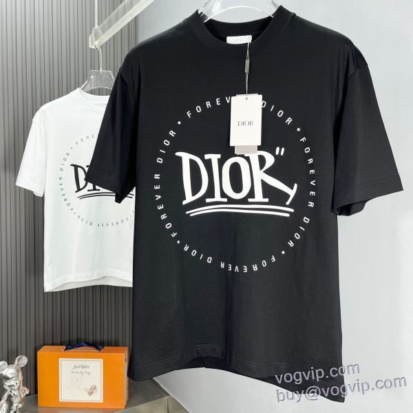 2025超激得高品質 ディオール DIOR 半袖Tシャツ 2色可選 スーパーコピー信用できるサイト ファッション 人気