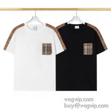人気ブランド バーバリーコピーブランド BURBERRY 2024最新入荷 肌に馴染みやすい 半袖Tシャツ 2色可選