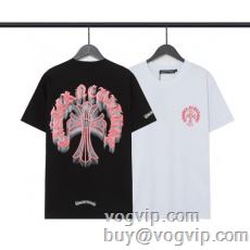 首胸ロゴ 2024春夏 クロムハーツブランド コピー CHROME HEARTS 半袖Tシャツ 快適な着心地 2色可選