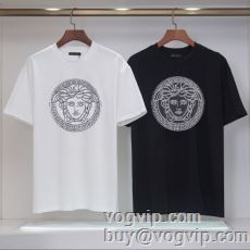 半袖Tシャツ 2色可選 ヴェルサーチブランドコピー VERSACE 2024春夏新作 快適な着心地 お買得