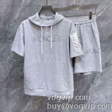 お洒落に魅せる 半袖Tシャツ 優しいフィット感 上下セット モンクレール MONCLER ブランド コピー 2024爆買い大得価 2色可選