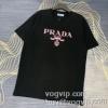 高級感ある プラダ PRADAブランド コピー 半袖Tシャツ tシャツ メンズ 半袖 おしゃれ カジュアル 春 夏 秋 2色可選 2024お得最新作