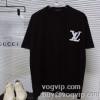 2024お買い得高品質 ルイ ヴィトンブランド コピー LOUIS VUITTON 半袖Tシャツ tシャツ メンズ 半袖 おしゃれ カジュアル 2色可選 重宝するアイテム