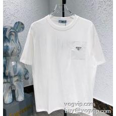 ブランドコピー専門店 強い魅力を感じる一枚 半袖Tシャツ 2色可選 2024年モデル入荷 プラダ PRADA 生地感も汗抜け感良い印象