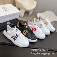 おしゃれに絶大な人気 ヴェルサーチ VERSACE NXIEVS002 2025年モデル入荷 フラットシューズ カジュアルシューズ 5色可選