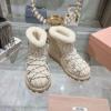 スノーブーツ スキーブーツ 2025驚きの破格値大人気 ミュウミュウ MIUMIUブランドコピー NXMIU044 2色可選