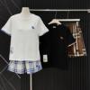 バーバリーブランド 偽物 通販 NXZ012 レディース 半袖Tシャツ 上下セット 2色可選 2026激安大特価本物保証