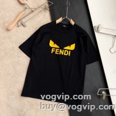 フェンディ FENDI 2色可選 2023 品質保証定番人気 スーパーコピー激安市場直営店 半袖Tシャツ 吸汗速乾
