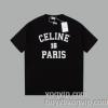 セレブ風  セリーヌ CELINEブランド 偽物 通販 2024春夏新作 半袖Tシャツ 2色可選 細身のシルエット