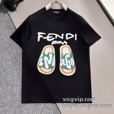 2025年モデル入荷 半袖Tシャツ 2色可選 フェンディ 偽物ブランド おしゃれに絶大な人気
